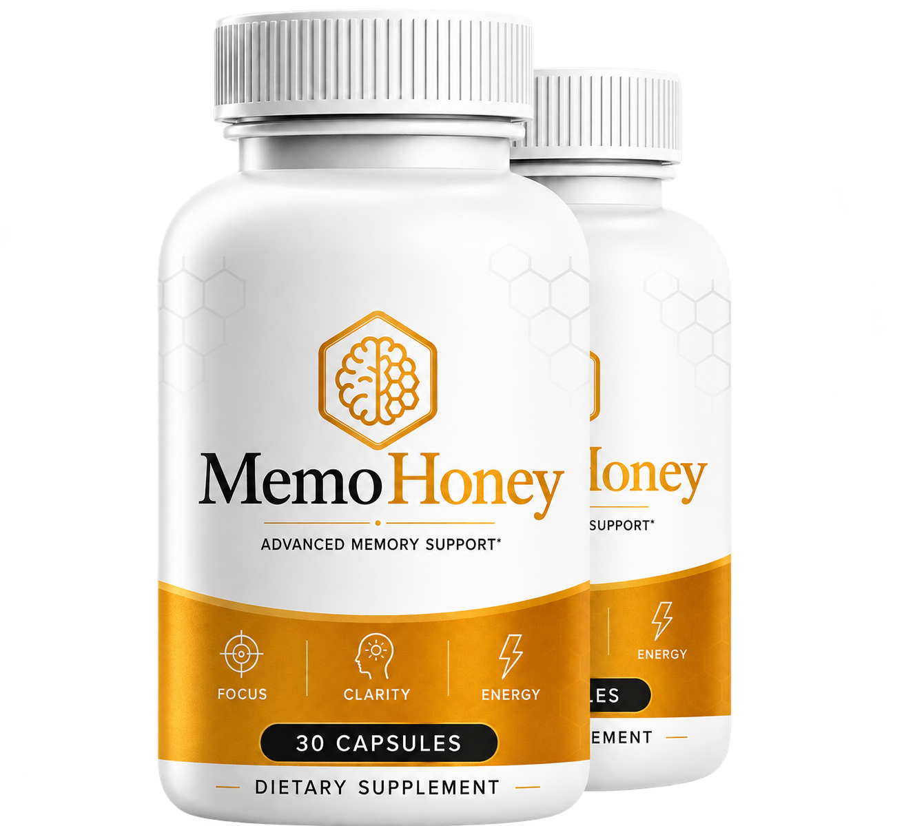 Two bottles of MemoHoney